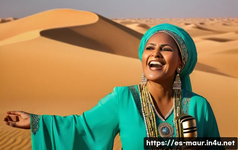 모리타니 출신 유명 인물 - **"The Desert Diva's Performance: Malouma Mint Meidah."** A powerful image of Mauritanian singer, ac...