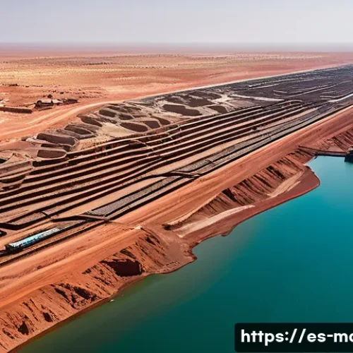 Home 32 모리타니 광업 자원 - A panoramic aerial view of the vast iron mining region near Zouérat, Mauritania, showcasing large op...